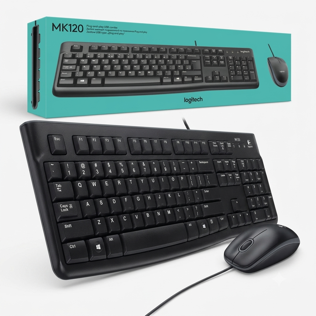 logitech wired mouse and keyboard Mk120