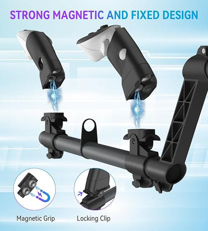 VR Gun Stock for Meta Quest 3/Quest 3S, Compatible with VR Meta Quest 2, Magnetic Gunstock Rifle Adapter with Shoulder Strap for Enhance Stability