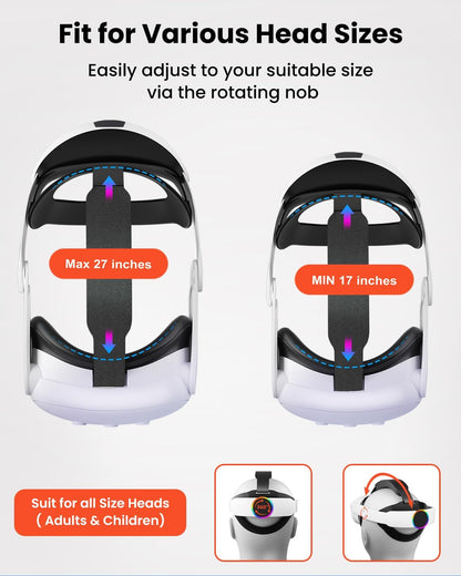 Geekera Head Strap for Meta Quest 3 / 3S With Battery 10000mAh