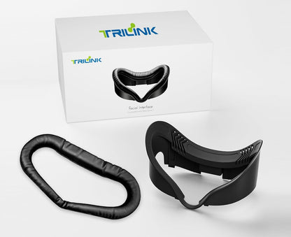 TRILINK Facial Interface Face Cover Pad Compatible with Meta Quest 3, Soft PU Face Cushion Pad for Quest 3, Fully Integrated Anti-Light Leakage Design