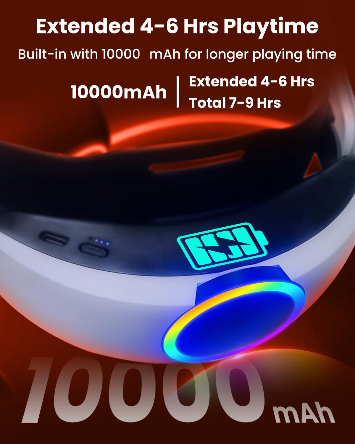 Geekera Head Strap for Meta Quest 3 / 3S With Battery 10000mAh