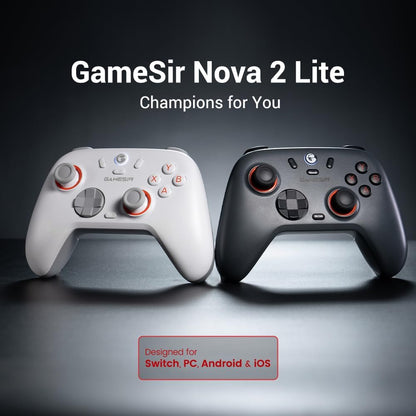 GameSir Nova 2 Lite Wireless Controller Compatible with PC/Switch/Steam/Android (Grey)