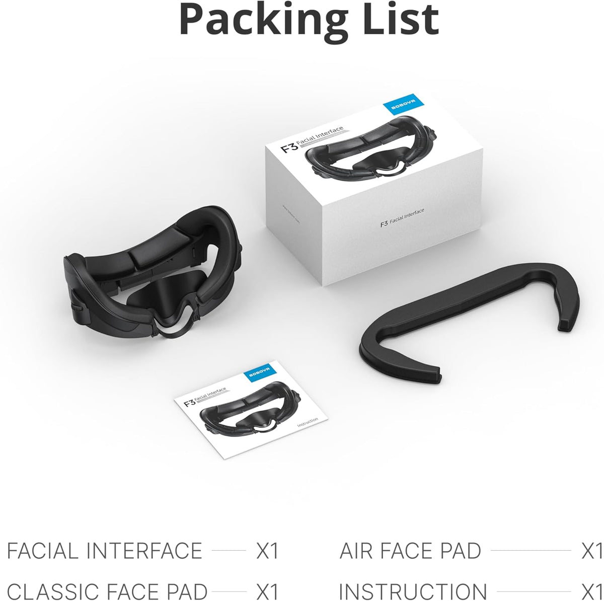 BOBOVR F3 Comfort Face Cover Pad Facial Interface Compatible with Quest 3