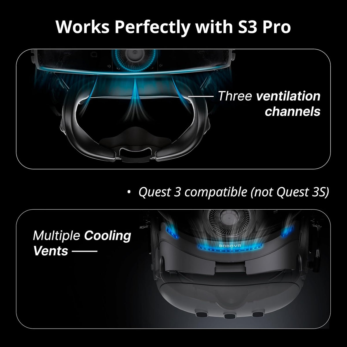 BOBOVR F3 Comfort Face Cover Pad Facial Interface Compatible with Quest 3