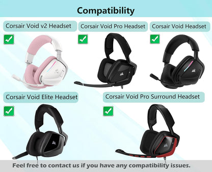 Corsair Void Replacement Ear Pads Compatible with Corsair Void/Void v2/Void Pro/Void Elite