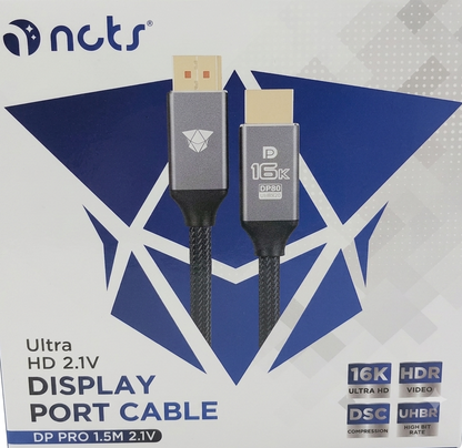 NCTS Display Port To Display Port Cable 16K (1.5 Meter)