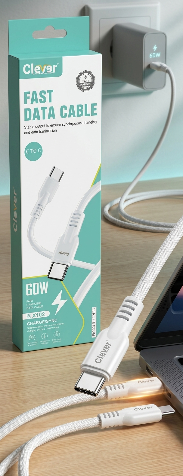 CLEVER Cable USB Type-C to Type-C X102