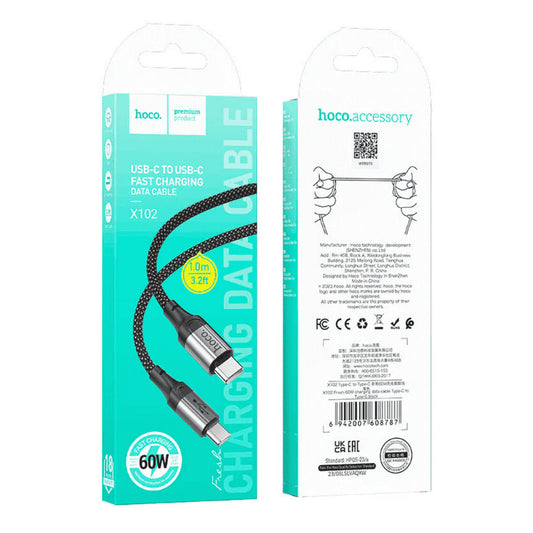 HOCO TypeC to TypeC  Data and Charging Cable  X102