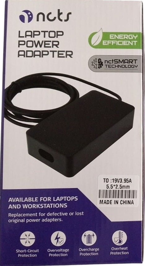 NCTS ADAPTER FOR TOSHIBA 19V 3.95A  5.5*2.5mm
