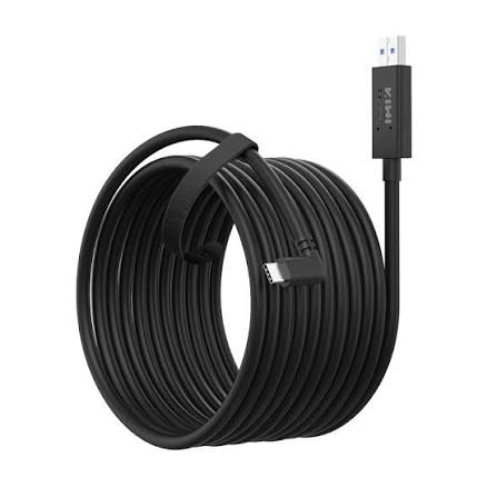 KIWI design Link Cable USB A to Type-C, 5 Meter USB C 3.0 Cable Compatible with Quest 3/2/1/Pro, and Pico 4 (Black)